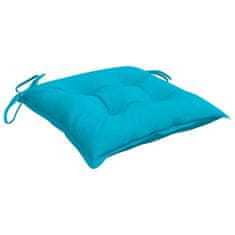 Vidaxl Blazine za stole 4 kosa turkizne 40x40x7 cm blago