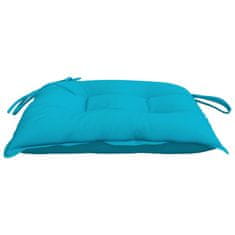 Vidaxl Blazine za stole 4 kosa turkizne 40x40x7 cm blago