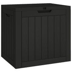 Greatstore Vrtna škatla za shranjevanje črna 55,5x43x53 cm PP
