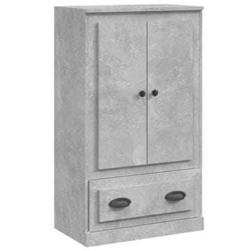 Vidaxl Visoka omara betonsko siva 60x35,5x103,5 cm inženirski les