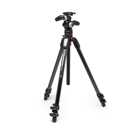 Manfrotto 055 Karbon 3-segmentno foto stojalo s 3-smerno glavo + MOVE system (MK055CXPRO33WQR)