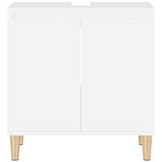 Vidaxl Omarica za umivalnik bela 58x33x60 cm inženirski les