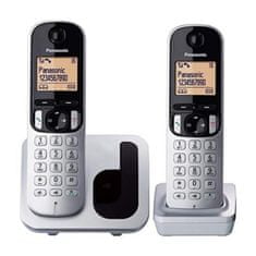 slomart brezžični telefon panasonic corp. duo kx-tgc212sps (2 pcs) črna/srebrna