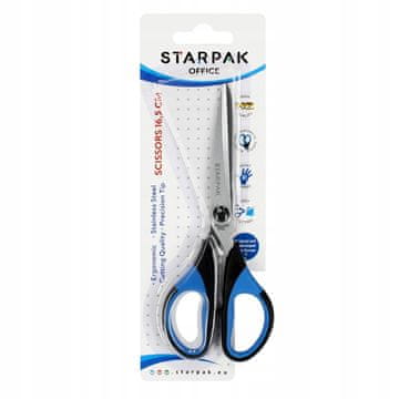 STARPAK Škarje z gumiranim ročajem 16,5 cm