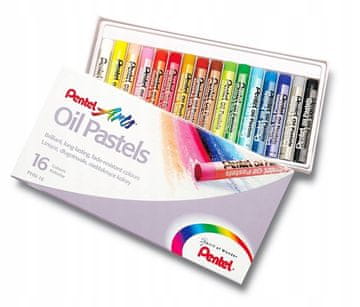 Pentel Šolski oljni pasteli 16 barv