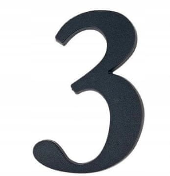 LOB Hišna številka 3 črna 19 cm