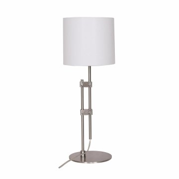 DKD Home Decor Namizna svetilka DKD Home Decor Srebrna kovina Bela moderna (23 x 23 x 64 cm)