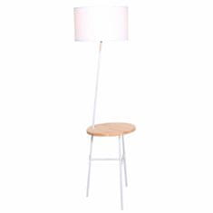 DKD Home Decor Talna svetilka DKD Home Decor Bela Rjava Poliester Kovina Borovničev les (40 x 65 x 152 cm)