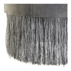 DKD Home Decor Senčilo za svetilko DKD Home Decor 8424001773930 Grey Burgundy Metal Velvet Fringe Sixties 30 x 30 x 29 cm (2 enoti)