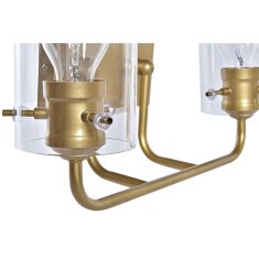 DKD Home Decor Stenska svetilka DKD Home Decor Crystal Golden Metal 220 V 50 W (41 x 17 x 24 cm)