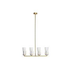 DKD Home Decor Stropna svetilka DKD Home Decor Golden White (67 x 14 x 22 cm)