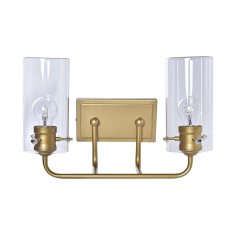 DKD Home Decor Stenska svetilka DKD Home Decor Crystal Golden Metal 220 V 50 W (41 x 17 x 24 cm)