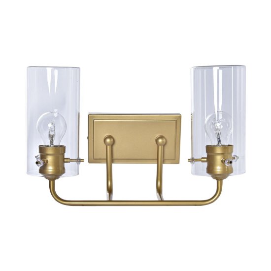 DKD Home Decor Stenska svetilka DKD Home Decor Crystal Golden Metal 220 V 50 W (41 x 17 x 24 cm)