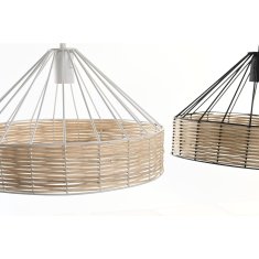 DKD Home Decor Stropna svetilka DKD Home Decor 35 x 35 x 22 cm Črna kovinska ratan 50 W (2 enoti)