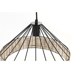 DKD Home Decor Stropna svetilka DKD Home Decor 35 x 35 x 22 cm Črna kovinska ratan 50 W (2 enoti)