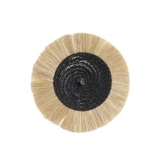DKD Home Decor Stenska svetilka DKD Home Decor Natural Black Colonial Iron 220 V 25 W Juta (42 x 9 x 42 cm)