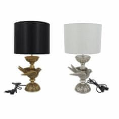 DKD Home Decor Namizna svetilka DKD Home Decor Silver Golden Resin 220 V 50 W 23 x 23 x 46 cm (2 enoti)