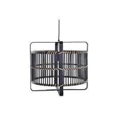 DKD Home Decor Stropna svetilka DKD Home Decor Black Bamboo 50 W 40 x 40 x 35 cm