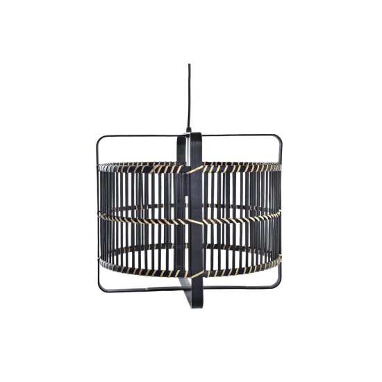 DKD Home Decor Stropna svetilka DKD Home Decor Black Bamboo 50 W 40 x 40 x 35 cm