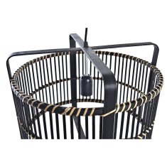 DKD Home Decor Stropna svetilka DKD Home Decor Black Bamboo 50 W 40 x 40 x 35 cm