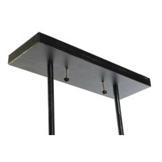 DKD Home Decor Stropna svetilka DKD Home Decor Crystal Black Brown Aluminium (50 x 8 x 21 cm)