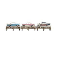 DKD Home Decor Stenski obešalnik DKD Home Decor 29 x 8 x 17 cm Kovina Vintage MDF Wood (3 kosi)