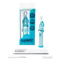 Vitammy Bunny Sonična zobna ščetka za otroke z LED lučko in nanovlakni, 0-3 leta, modra