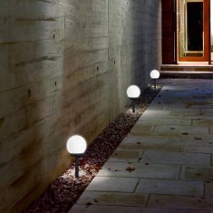 LUMILED 16x Solarna vrtna svetilka LED do zeme BELA KROGLA 10cm