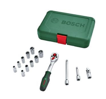 Bosch Garnitura vtičnic 14 kosov 1/4 s pogonom (1.600.A02.BY0)