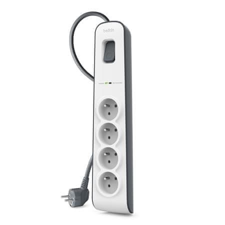 Belkin Belkinova prenapetostna zaščita BSV400 - 4 vtičnice, 2 m