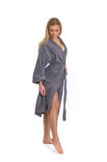 Interkontakt Ženski bombažni kopalni plašč model KIMONO 02 Dark Grey S