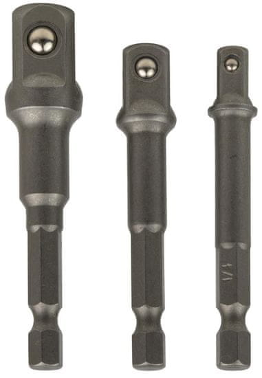 GEKO Set adapterjev iz Hex 1/4" na kvadrat 1/4", 3/8", 1/2"