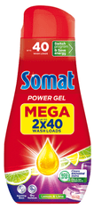 Somat Power gel za pomivalni stroj, limona in limeta, 80/1