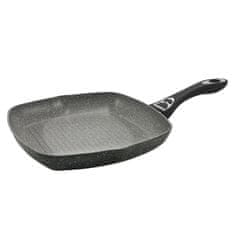 Cookstone ponev žar 28cm / kvadratna / 1 ročaj / indukcija / aluminij, kamnita prevleka