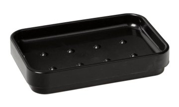 Gedy GEDY SEVENTY Stojalno Držalo za Kozarec/Ščetko, Črna, Kvadratna Plastika