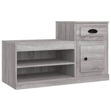 Vidaxl Omarica za čevlje siva sonoma 100x42x60 cm inženirski les
