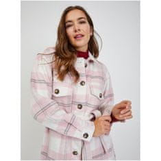 Orsay Bela in rožnata ženska karirasta srajčna jakna s kravato ORSAY_482399-352000 40