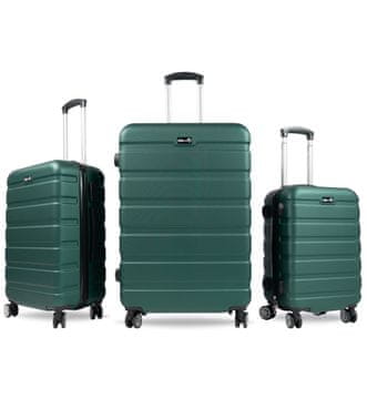 Aga Travel Komplet potovalnih kovčkov MR4650 Zelena