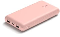 Belkin 20K prenosna baterija, 15 W, roza