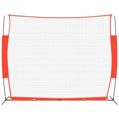 Vidaxl Prenosna baseball mreža rdeča in črna 369x107x271 cm
