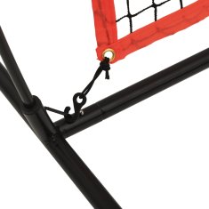 Vidaxl Prenosna baseball mreža rdeča in črna 369x107x271 cm