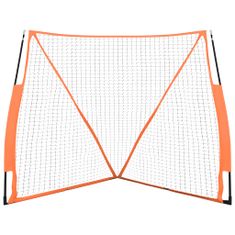 shumee Prenosna baseball mreža oranžna in črna 183x182x183 cm
