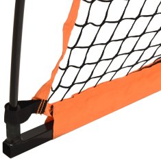 Vidaxl Prenosna baseball mreža oranžna in črna 183x182x183 cm