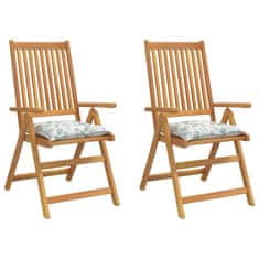 Vidaxl Blazina za stol 2 kosa vzorec z listi 50x50x7 cm blago
