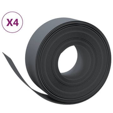 Vidaxl Vrtna obroba 4 kosa siva 10 m 20 cm polietilen