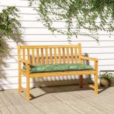 Vidaxl Blazina za vrtno klop vzorec listov 100x50x7 cm oxford tkanina