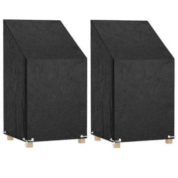 Vidaxl Prevleka za vrtne stole 2 kosa 8 obročkov 65x65x80/120 cm
