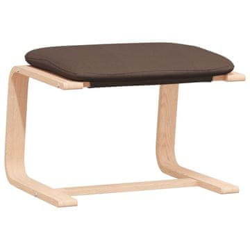 Vidaxl Stolček za noge temno rjav 51x41x40 cm blago