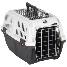 Vidaxl Transporter za male živali s kovinskimi vrati 48x31,5x31 cm PP