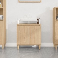 Vidaxl Omarica za umivalnik sonoma hrast 58x33x60 cm inženirski les